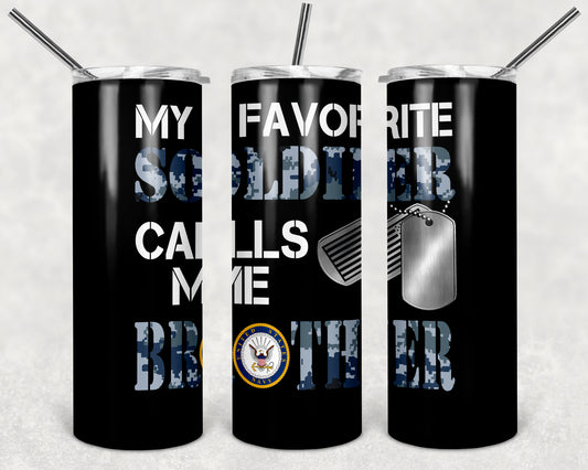 Army Brother 20 oz Tumbler
